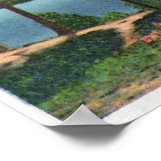 メーンビューオブスクアウ山とモーセヘッド湖 ポスター (角)