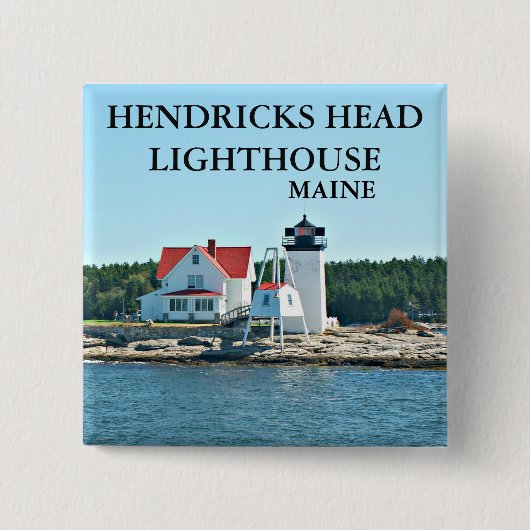 メーンピンHendricksヘッドライトハウス 缶バッジ (正面)