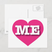 メーンホットピンクハート – 私は私を愛している ポストカード (正面/裏面)