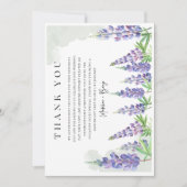 メーンルパンの結婚式の日付を保存 サンキューカード (正面)