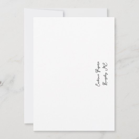 メーンルパンの結婚式の日付を保存 サンキューカード (裏面)