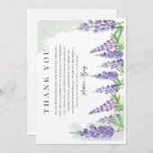 メーンルパンの結婚式の日付を保存 サンキューカード (正面/裏面)