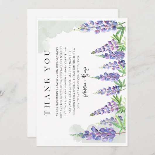 メーンルパンの結婚式の日付を保存 サンキューカード (正面/裏面)