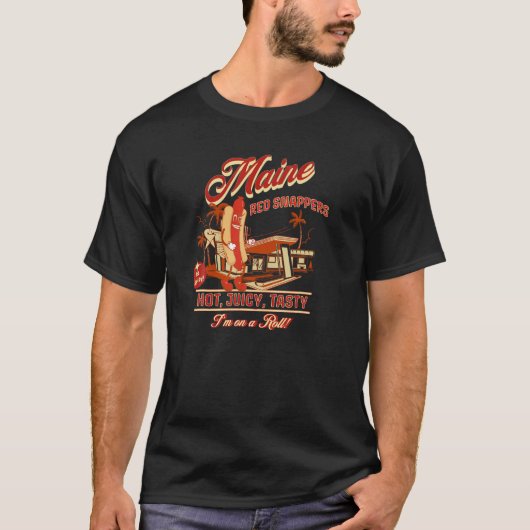 メーンレッドスナッ最高のパーズホットドッグエバーTシャツ Tシャツ (正面)