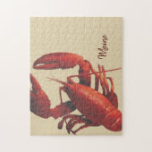メーンレッドロブスターパーソナライズされたパズル ジグソーパズル (縦)