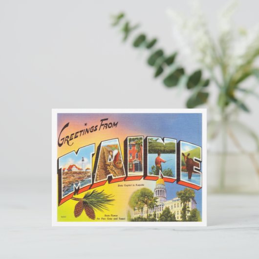 メーンヴィンテージトラベルからの挨拶 ポストカード (スタンド正面)