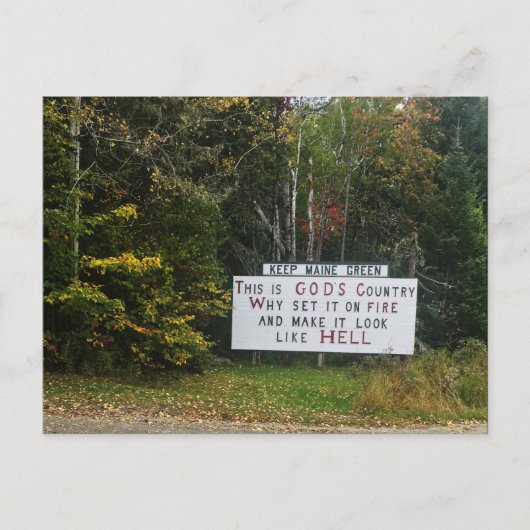 メーン保グリーン ポストカード (正面)