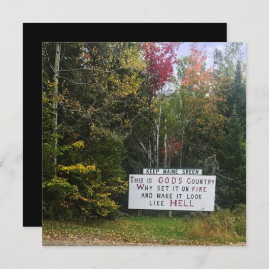 メーン保グリーン 招待状 (正面/裏面)