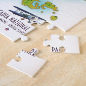 メーン国立公園アカディアの地図トラベルマップ。 ジグソーパズル (側面)