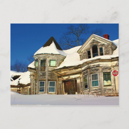 メーン州サースポーツに捨てられた家 ポストカード (正面)