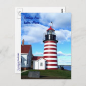 メーン州ルベックからの挨拶 ポストカード (正面/裏面)