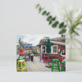 メーン州ロブスターハーバーのシュトーマンバーポンド ポストカード (スタンド正面)