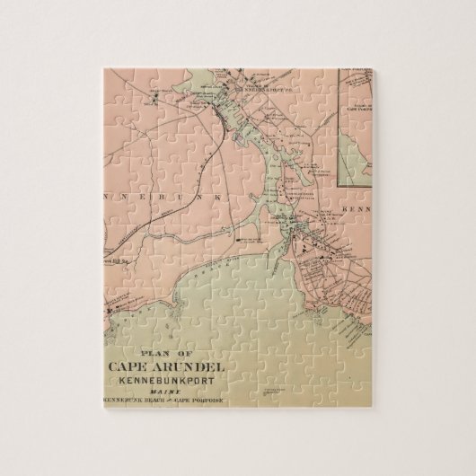 メーン州,ケネブンクポート,アランデル岬 ジグソーパズル (縦)