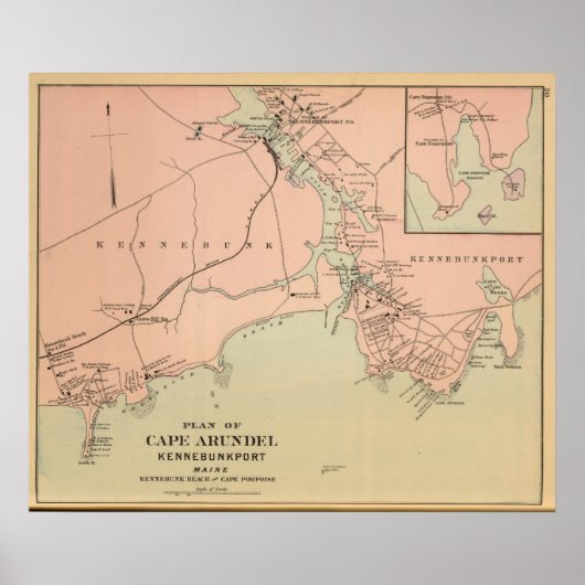 メーン州，ケネブンクポート，アランデル岬 ポスター (正面)