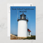 メーン州 ゴート島灯台 ポストカード (正面/裏面)