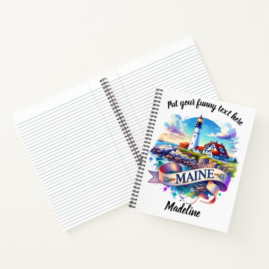 メーン鮮やかズの灯台の水色 ノートブック (内部)