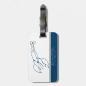 メーン – ブミニマルルーロブスター-カスタム ラゲッジタグ (裏面縦)