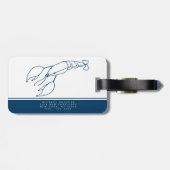 メーン – ブミニマルルーロブスター-カスタム ラゲッジタグ (裏面横)