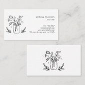 メー素朴ソン·ジャー·フラワーズ 名刺 (正面/裏面)