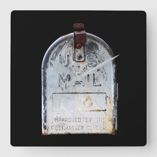 メー素朴ルボックスポートレート スクエア壁時計 (正面)