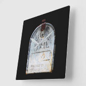 メー素朴ルボックスポートレート スクエア壁時計 (傾斜)