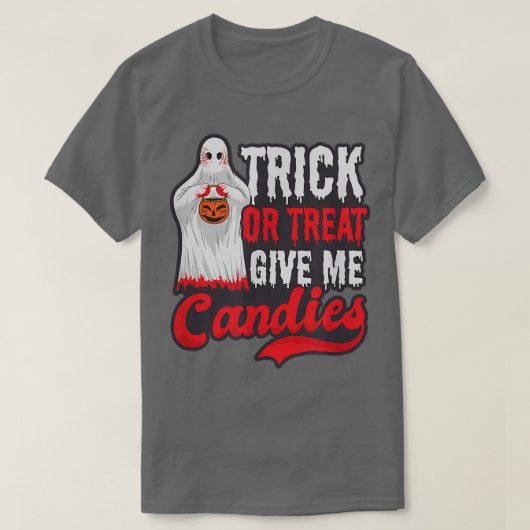 メ与えキャディスデザインハロウィーン幽霊 Tシャツ (デザイン正面)