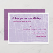 メ予測できなスバルミツワー招待状返信カード 招待状 (正面/裏面)