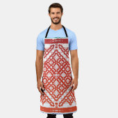 メ伝統的華美キシカンタラベラモダンデザイン エプロン (着用した状態)