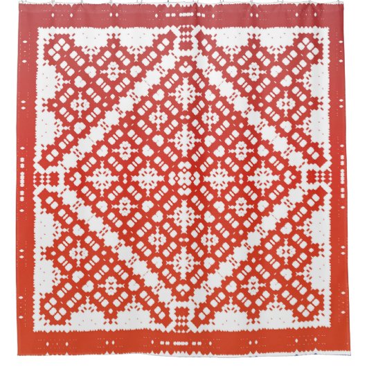 メ伝統的華美キシカンタラベラモダンデザイン シャワーカーテン (正面)