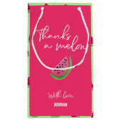 メ感謝していロンのスイカ1歳の誕生日 スモールペーパーバッグ (裏面)