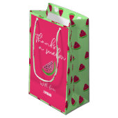 メ感謝していロンのスイカ1歳の誕生日 スモールペーパーバッグ (正面アングル)