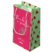 メ感謝していロンのスイカ1歳の誕生日 スモールペーパーバッグ (裏面アングル)