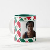 メ最高のキシコパーソナライズされたマ国旗の写真 ツートーンマグカップ (正面左)