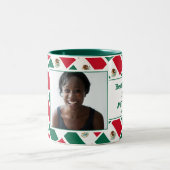 メ最高のキシコパーソナライズされたマ国旗の写真 ツートーンマグカップ (中央)