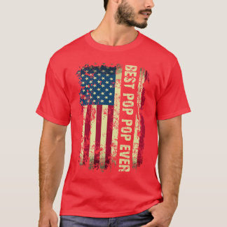 メ最高のンスポップ・アートのポップ・アートの・エバーアメリカ国旗の父親の日G Tシャツ
