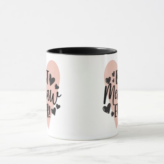 メ最高のームエバーブラックピンクハートマグカップ マグカップ (中央)