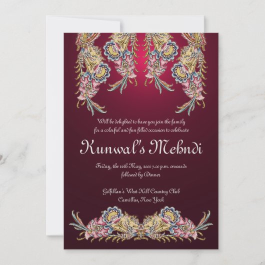 メ王室のンディ招待状 招待状 (正面)