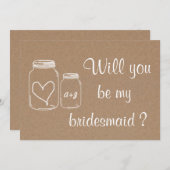 メ素朴イソンジャルハートは私の花嫁の付き添いになるの? 招待状 (正面/裏面)