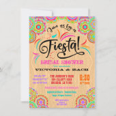 メ素朴キシコカラフルフィエスタブライダルシャワー 招待状 (正面)