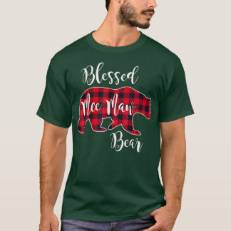 メ賛美ーマウ熊レッドバッファローチェックプレイドグランド Tシャツ