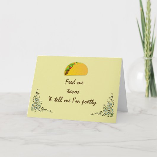 メ食べ物を与えタコス カード (正面)