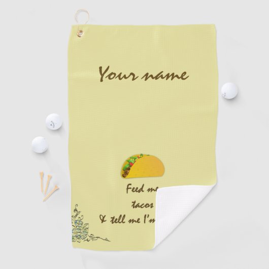 メ食べ物を与えタコス ゴルフタオル (インサイチュ)