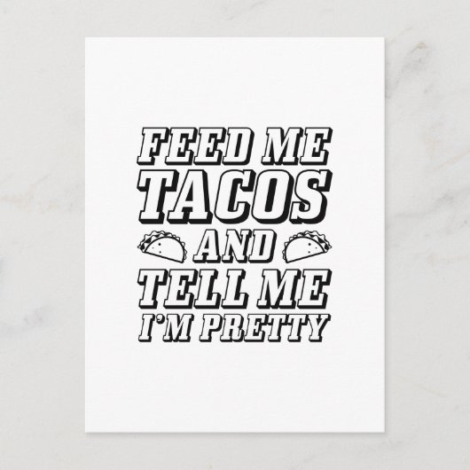 メ食べ物を与えタコス ポストカード (正面)