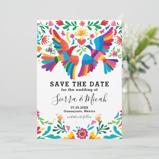 メ鮮やかカラフルイインスパイアクの鳥とフローラ セーブザデート (スタンド正面)