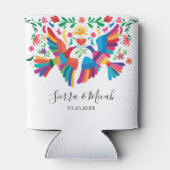 メ鮮やかカラフルイインスパイアクの鳥とフローラ 缶クーラー (裏面)