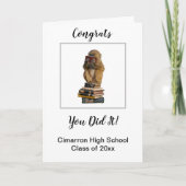 モおもしろいンキーが研究科おめでとうを見つけた カード (正面)