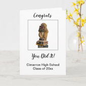 モおもしろいンキーが研究科おめでとうを見つけた カード (黄色い花)