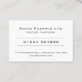 モはっきりしたータ澄んファクターデザイン 名刺 (裏面)