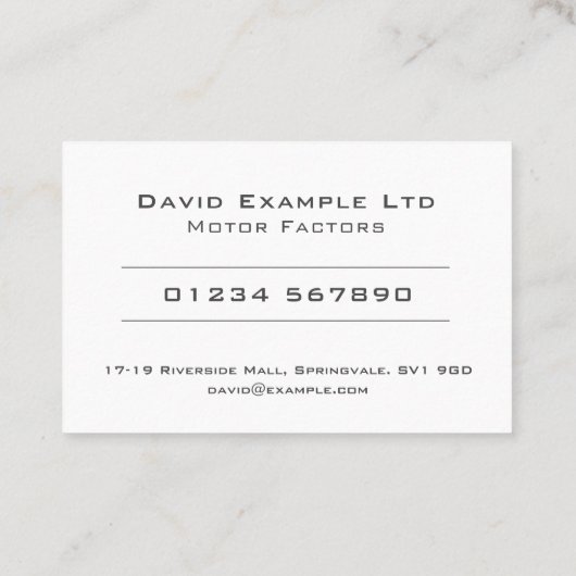 モはっきりしたータ澄んファクターデザイン 名刺 (裏面)