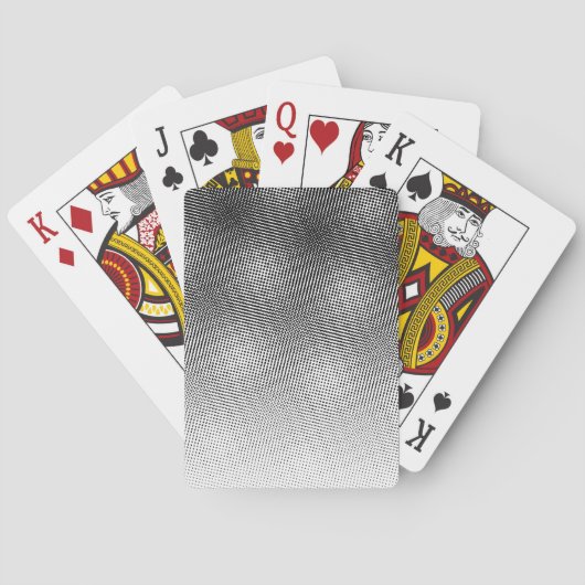 モアはっきりしたレ模様（白黒） トランプ (裏面)